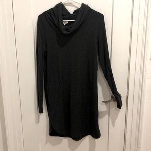 Lou & Grey Cowl Neck Dress Gray S